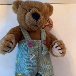 Bonita Bear little boy brown bear with demon overalls